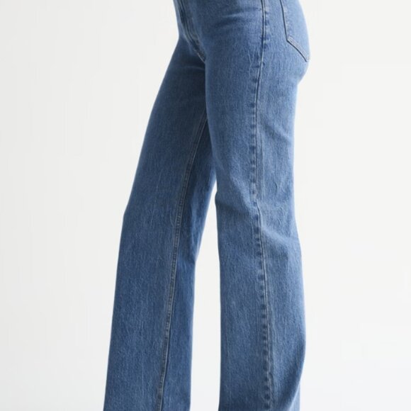 ABERCROMBIE & FITCH High Rise 90's Relaxed Jeans Oat Size 24S - Picture 3 of 8